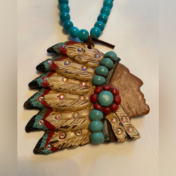 Sookie Sookie Signed Big Chief Necklace & Pendant - Picture 13 of 13